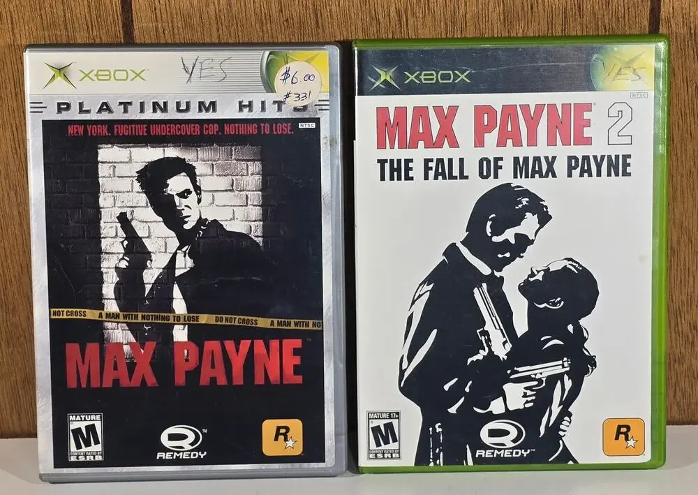 Xbox Max Payne Game Lot Max Payne 2 The Fall of Max Payne CIB Complete